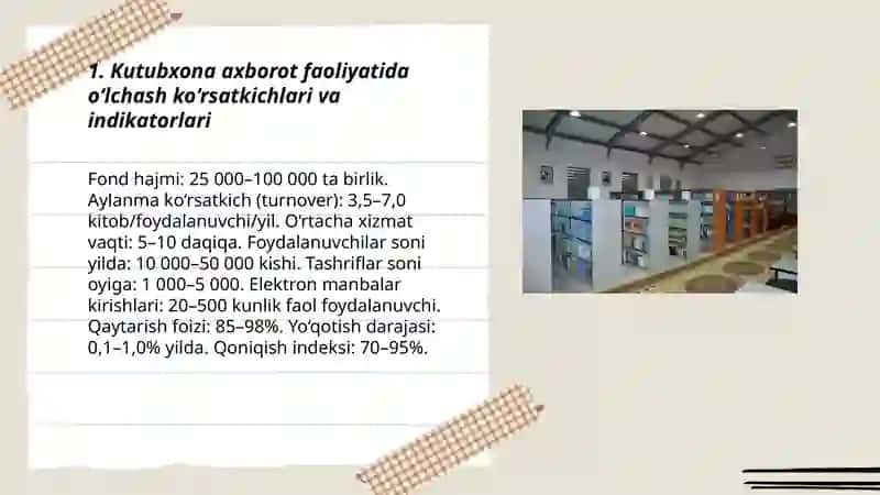 Kutubxona axborot - faoliyatida òlchashning axamiyati 3