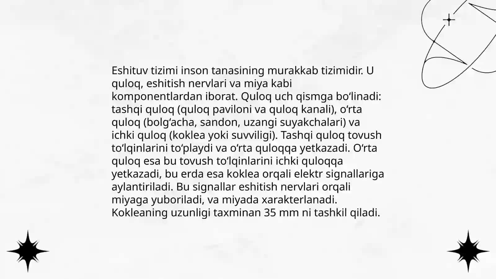 Eshituv va muvozanat a'zolari 3