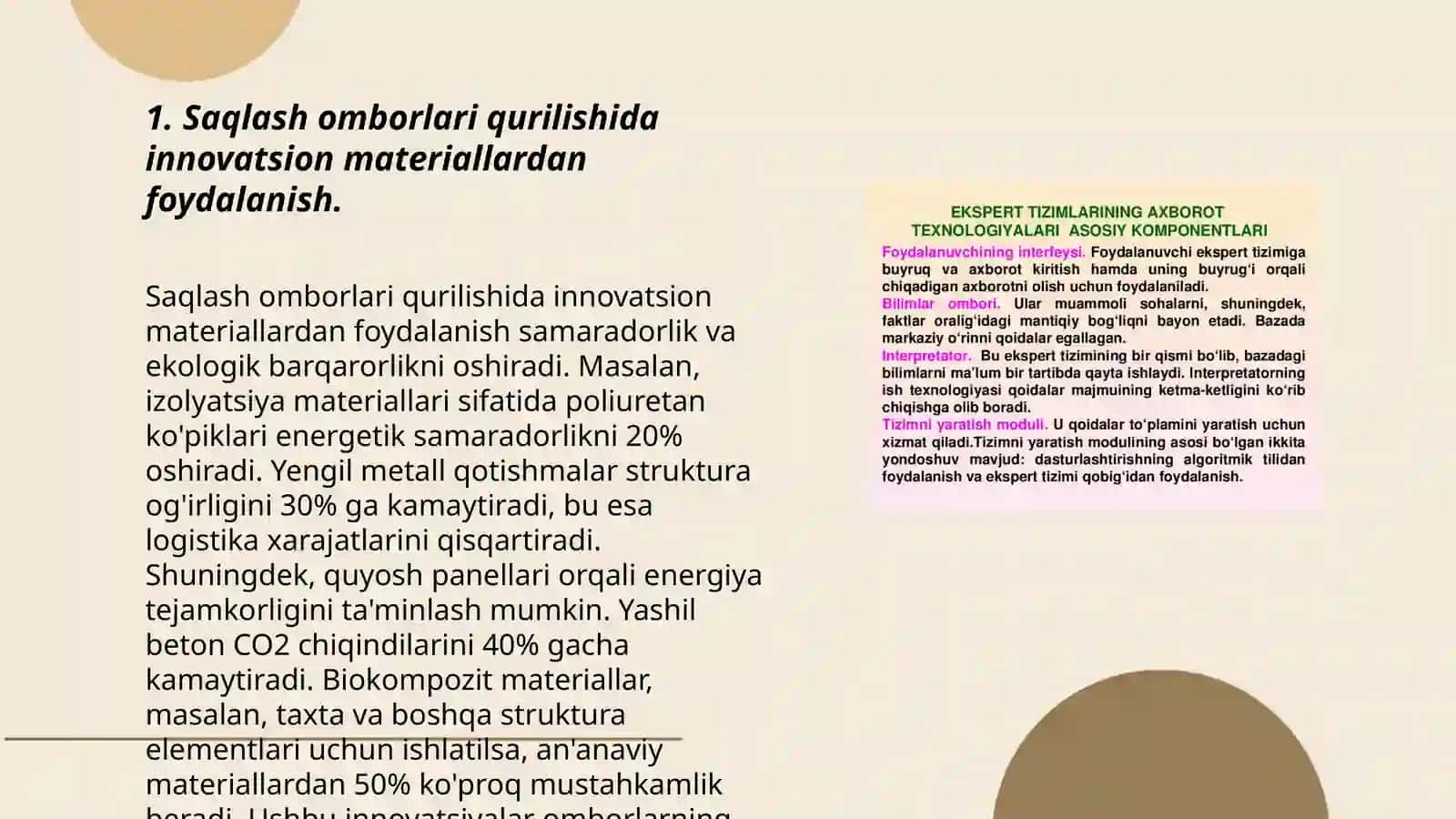 Saqlash omborlari qurilishida xorij texnologiyalari qoʻllanilishi istiqbollari 3