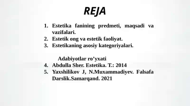 NAFOSAT FALSAFASI (ESTETIKA) 3