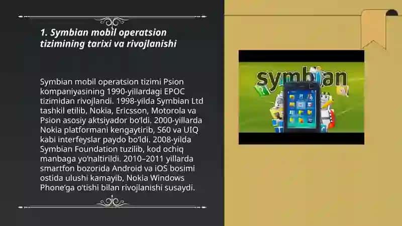 Symbian mobil aperatsiyon tizimi 3