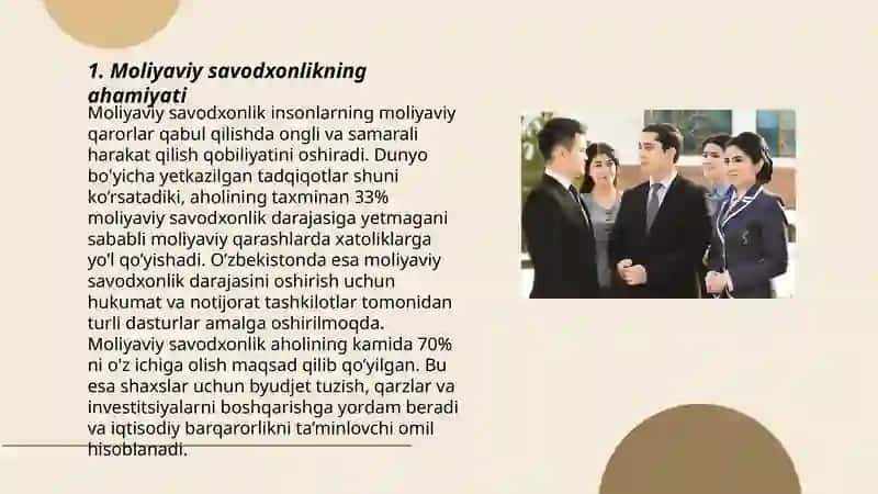 Moliyaviy savodxonlikning ahamiyati 3