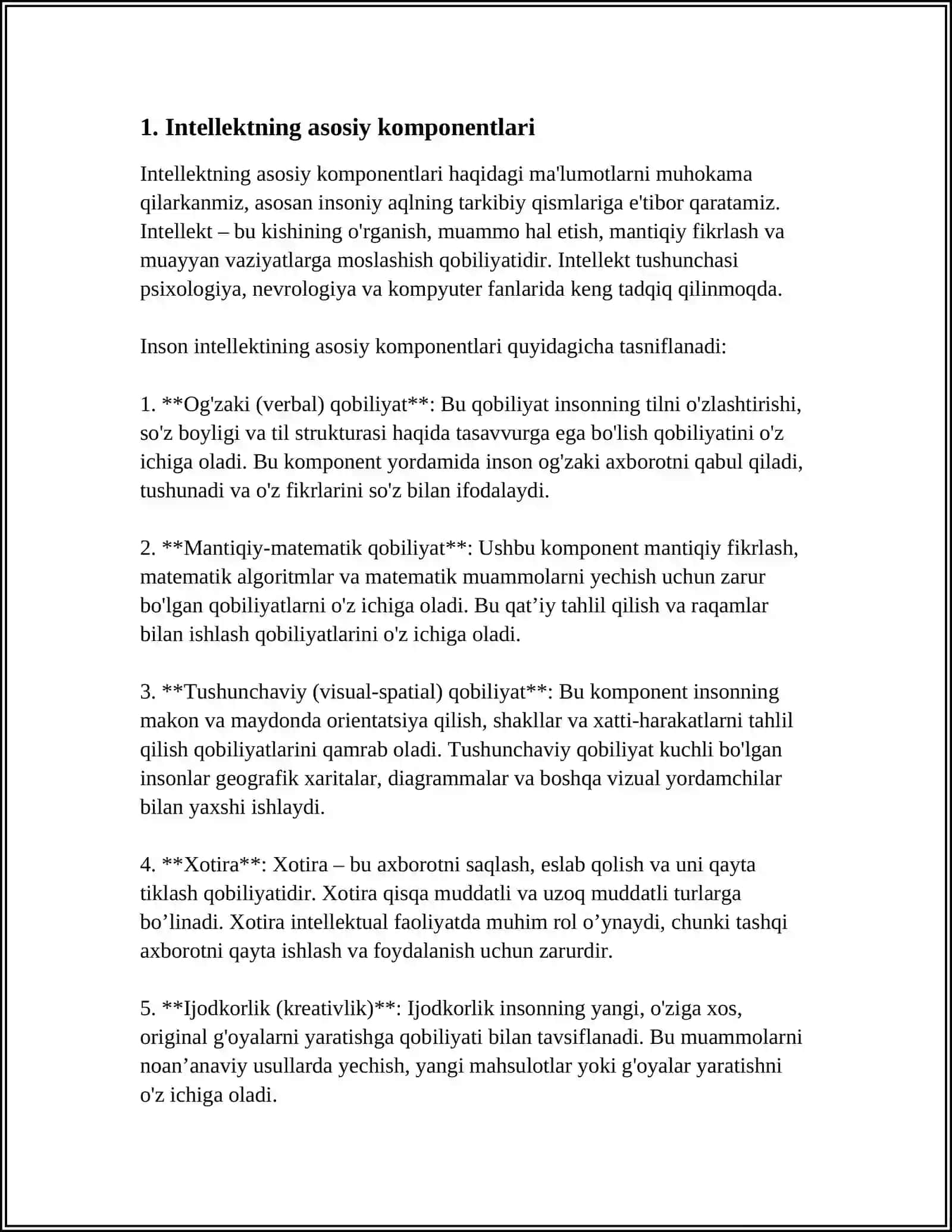 INTELLEKT VA KREATIVLIK NAZARIYASI 3