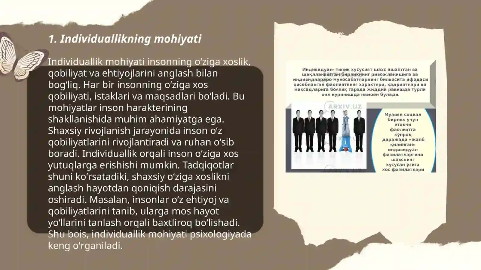 Individ shaxs individuallashtirish tushunchalari 3