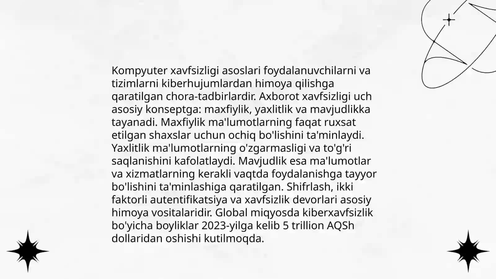 Kompyuter xavfsizligi asoslari 3
