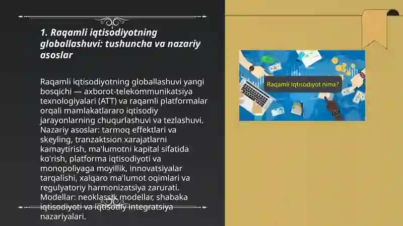 Raqamli iqtisodiyot globallashuvining yangi bosqichi sifatida 3
