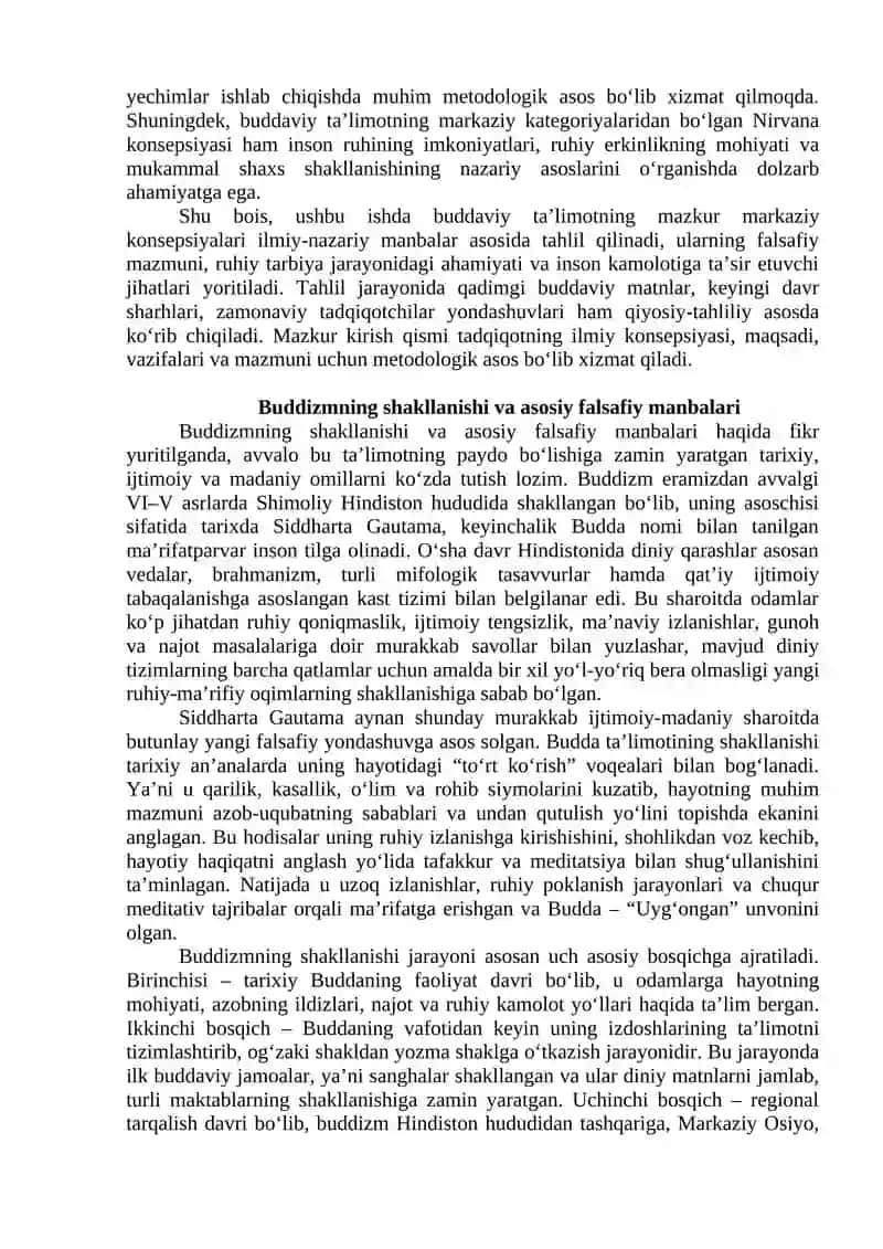 Buddizm ta’limotida to’rt oliy haqiqat. Nirvana haqidagi qarashlar 3