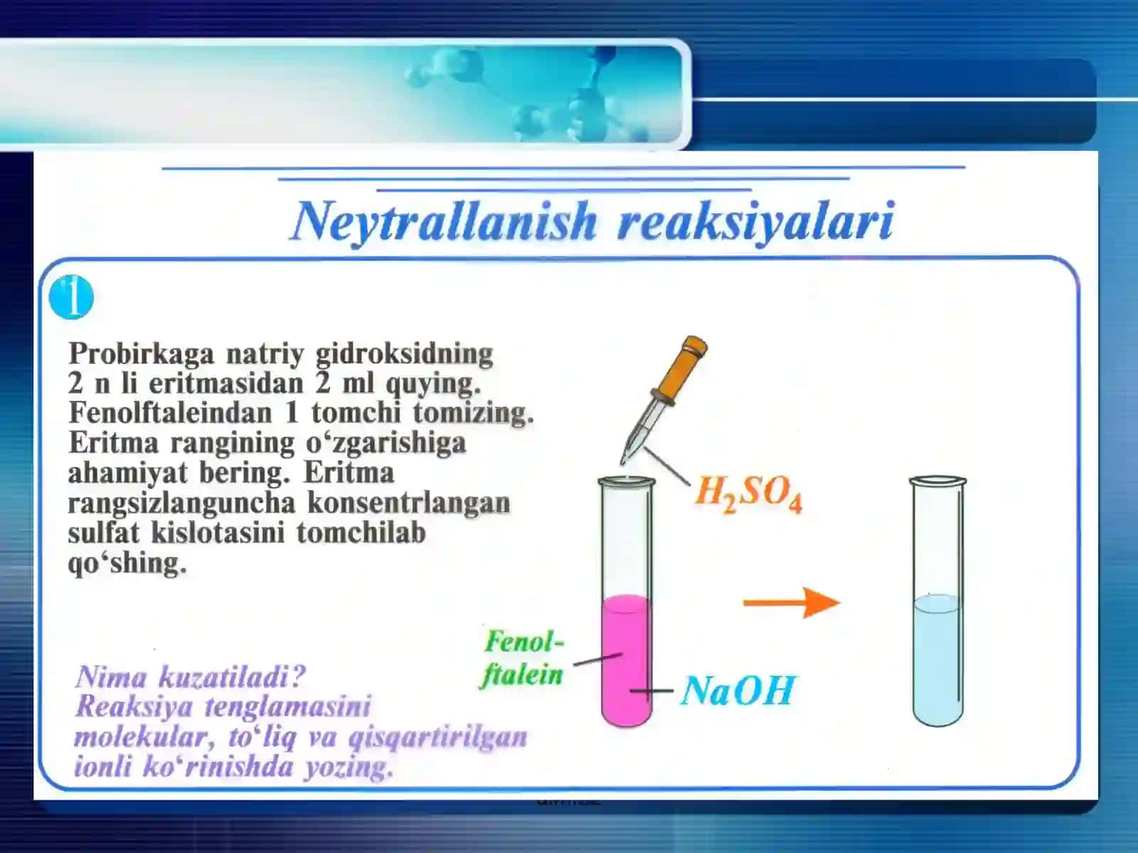 Tuzlarning olinishi va xossalari 3