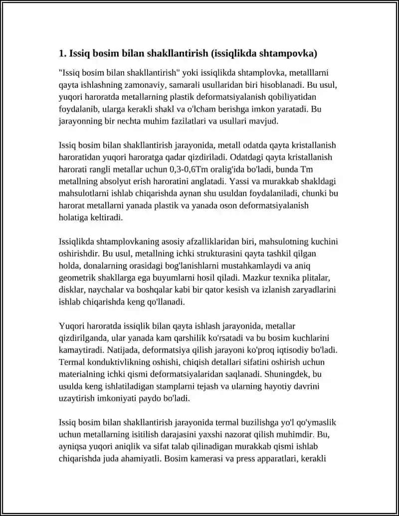METALLAMI BOSIM BILAN ISHLASHNING ZAMONAVIY USULLARI 3