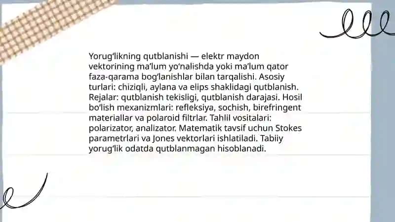 Yorugʻlikning qutblanishi. Buger qonuni 3