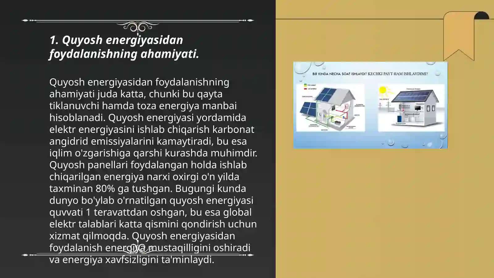 Quyosh panellari bilan fuqoro binolarini loyihalash 3