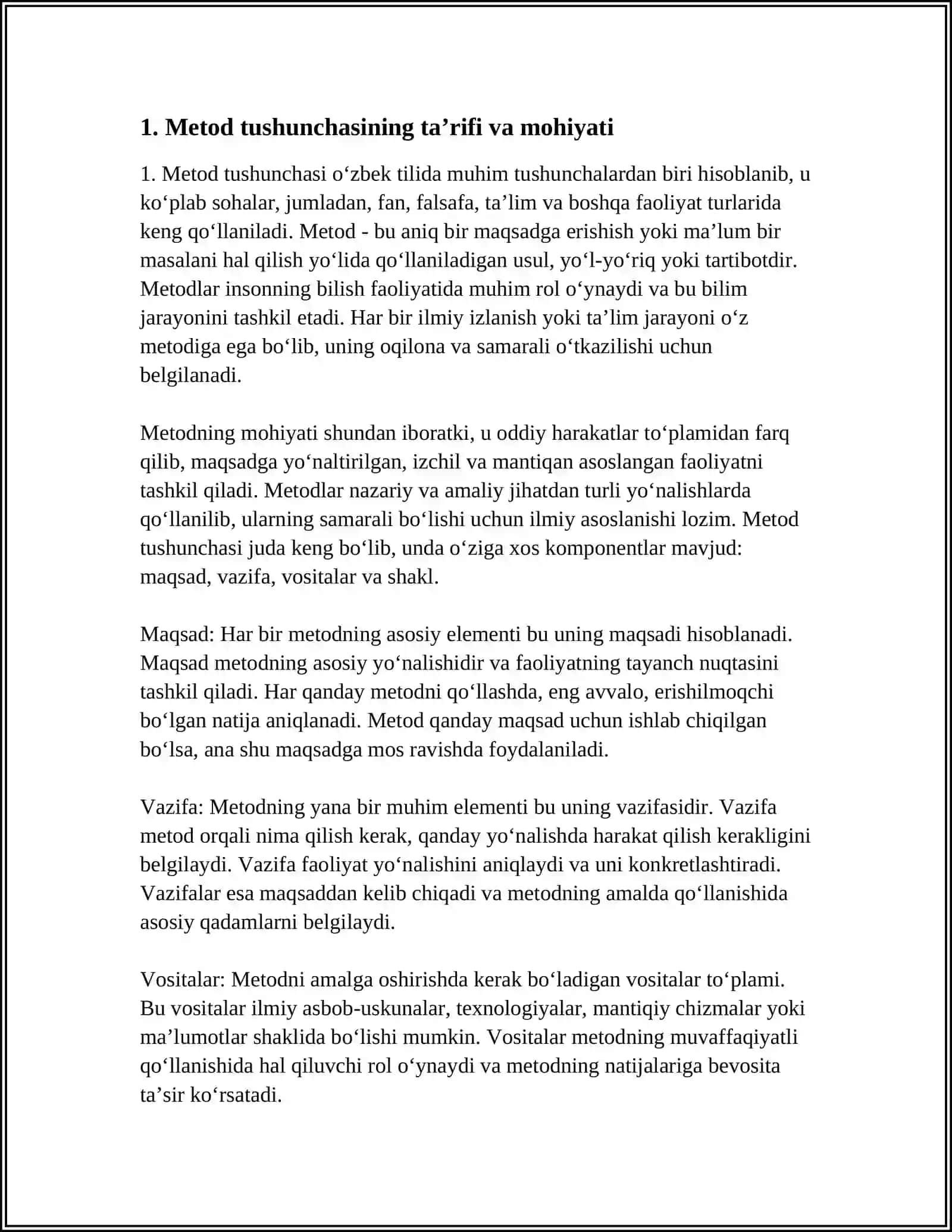 METOD HAQIDA TUSHUNCHA 3