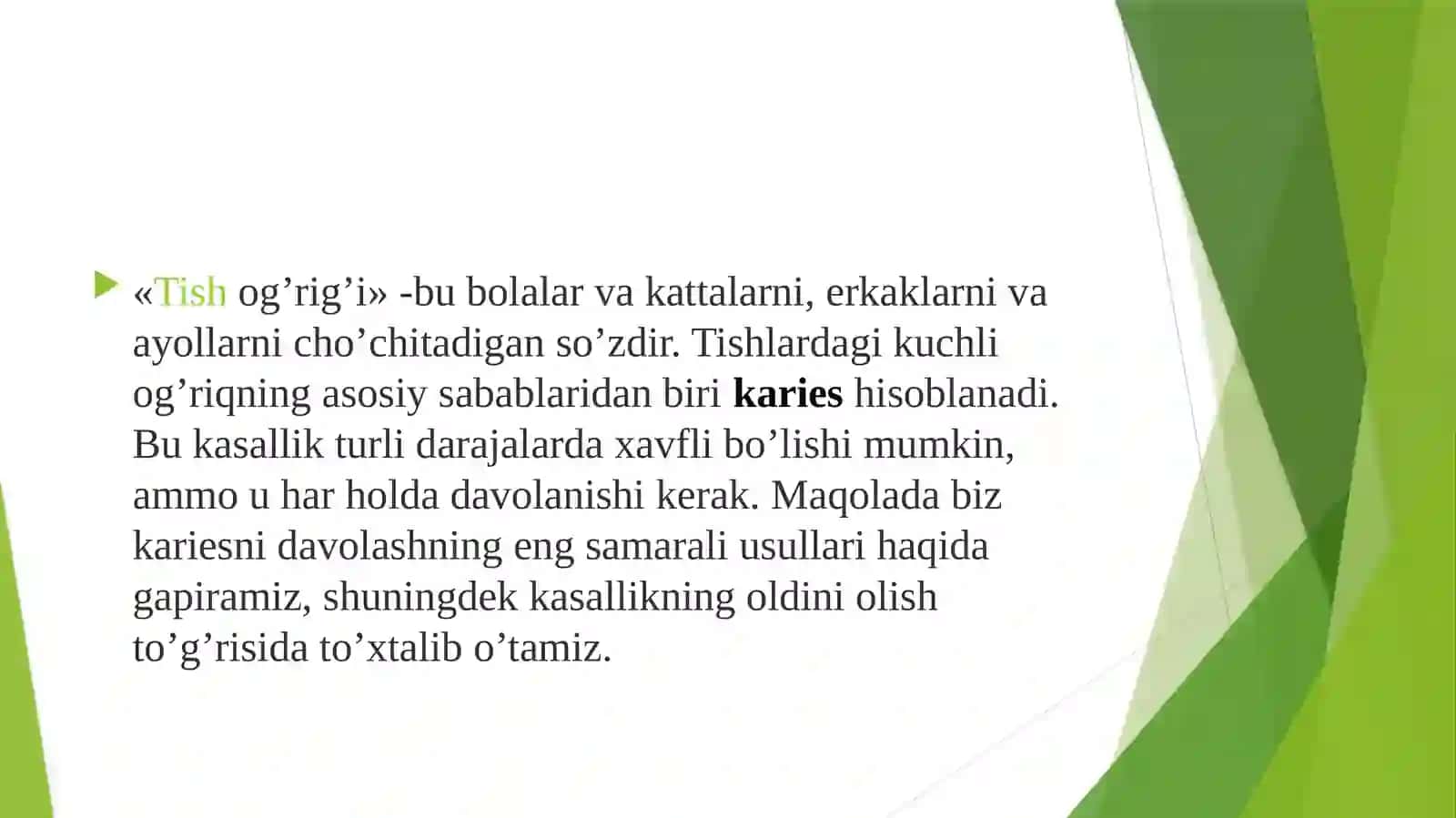 Kariesogenomillar(umumiy,mahalliy) 3