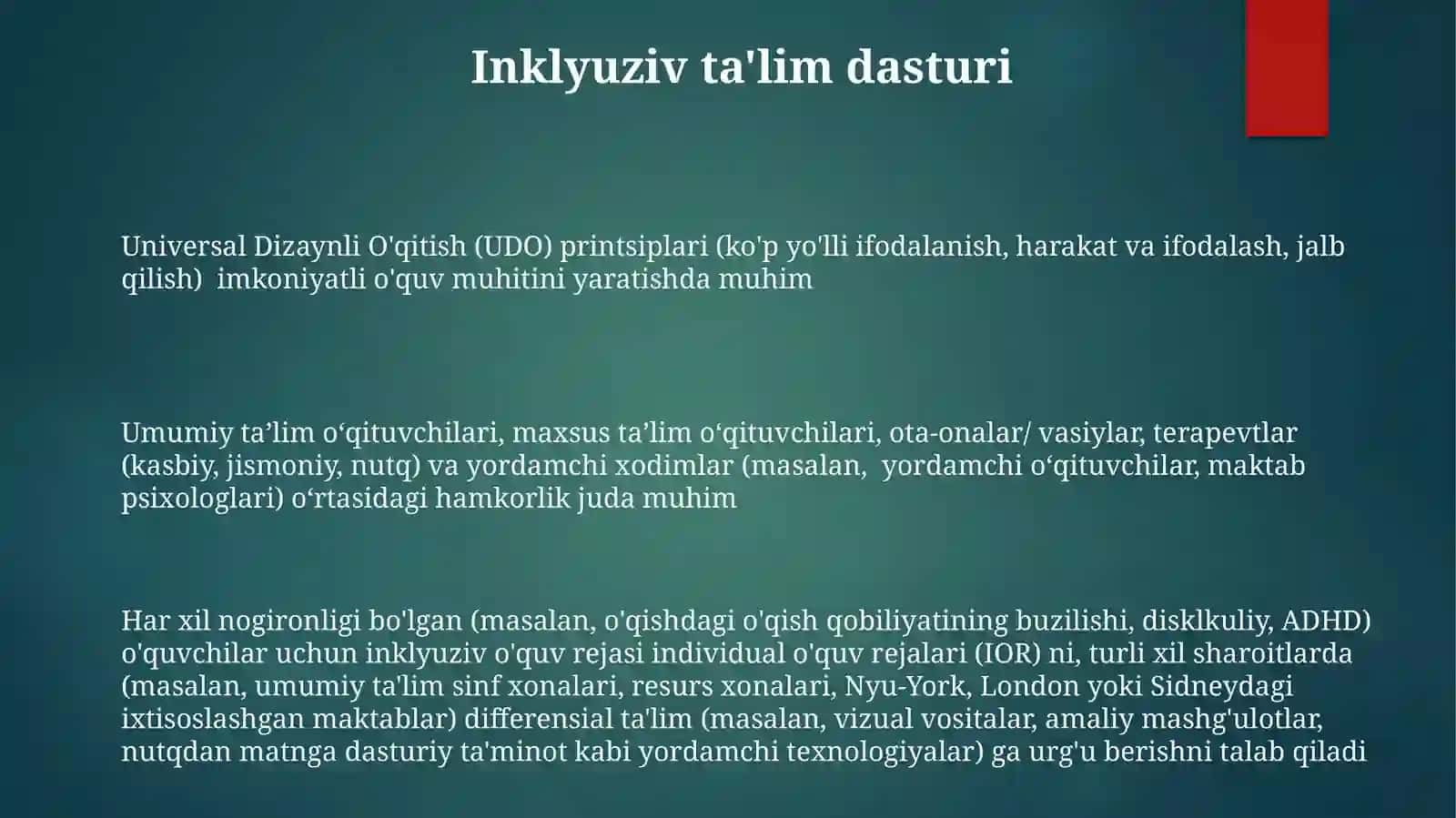 Shifoxonadagi bolalar uchun ta'lim muhitini yaratish uziga xos xususiyatlari 3