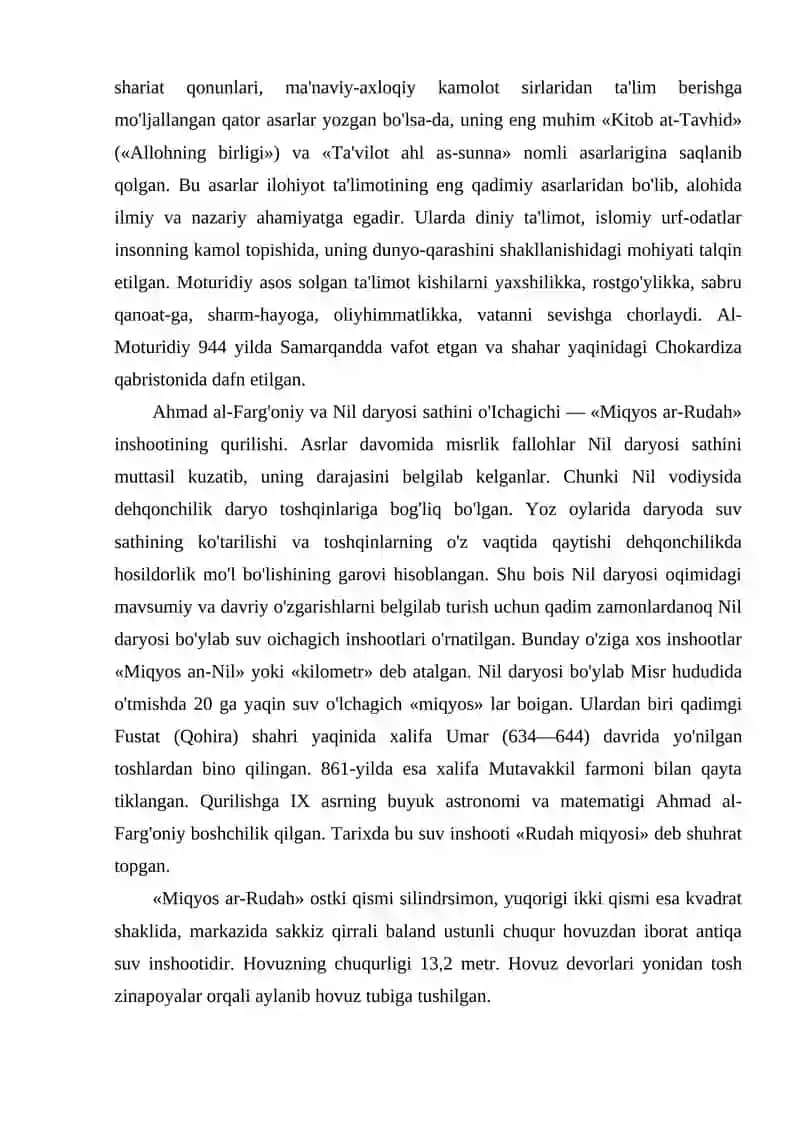 IX-XII asrlarda O’rta Osiyo xalqlarining moddiy va ma’naviy madaniyatini yuksalishi 3
