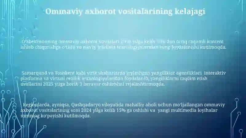 O‘zbekiston Respublikasida Ommaviy Axborot Vositalari 3