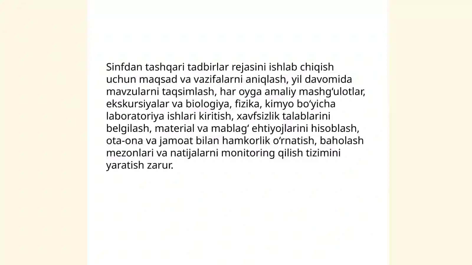 Boshlang'ich sinfda tabiy fanlarda sinfdan tashqari ishlar tashkil etish 3
