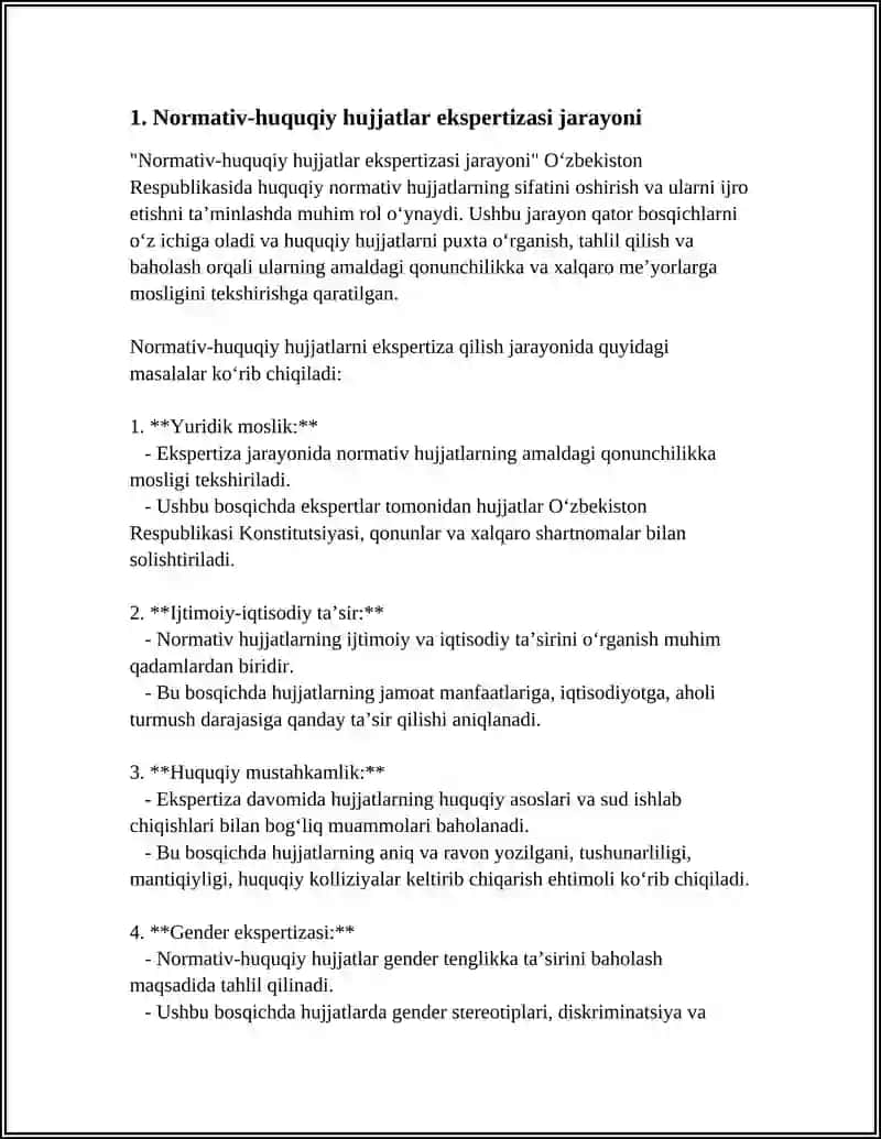 Normativ-huquqiy hujjatlar ekspertizasi 3