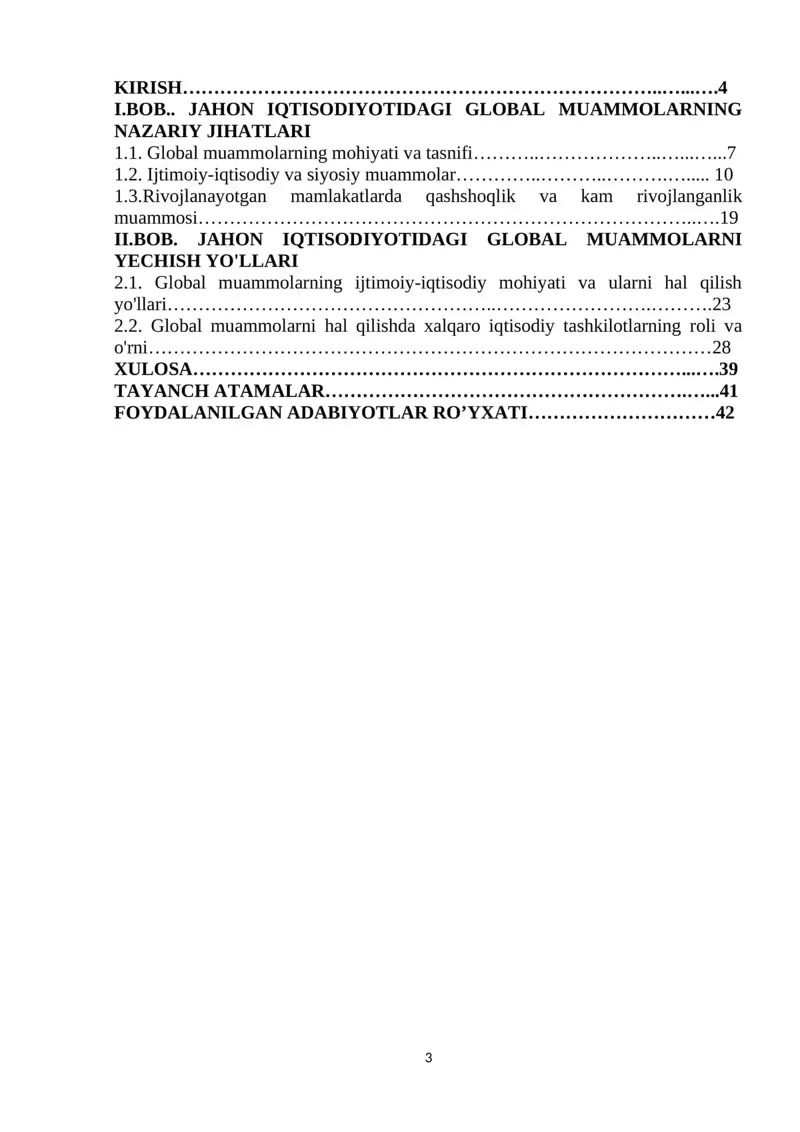 JAHONNING GLOBAL IQTISODIY MUAMMOLARI 3