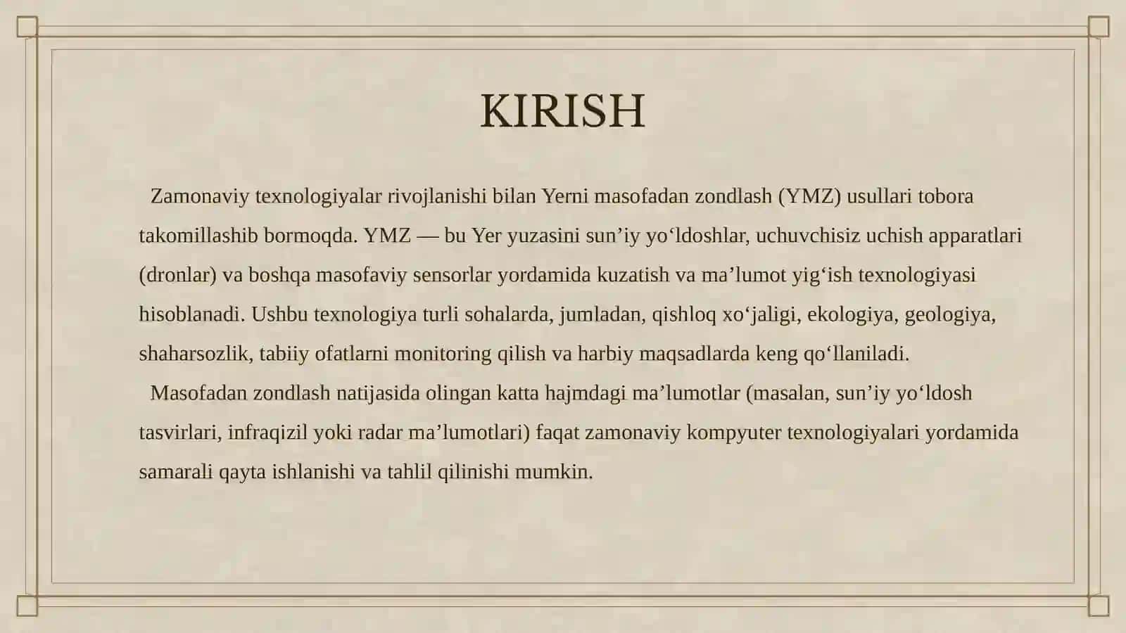 Yerni masofadan zondlashning kompyuter texnologiyalari 3