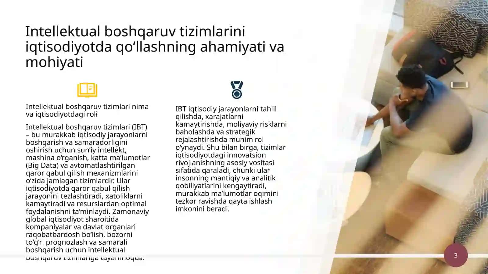 Intellektual boshqaruv tizimlarini iqtisodiyot yo‘nalishida qo‘llash istiqbollari 3