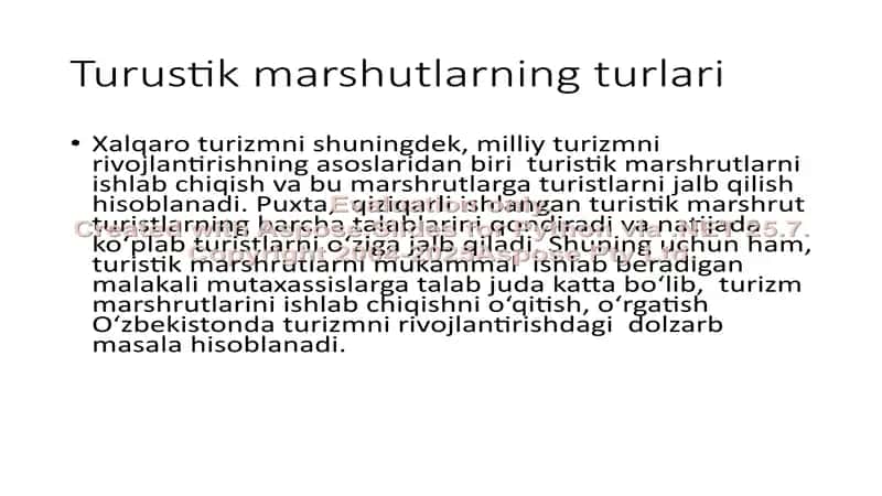 Turizm indasturiyasida texnologik xarita tuzish 3