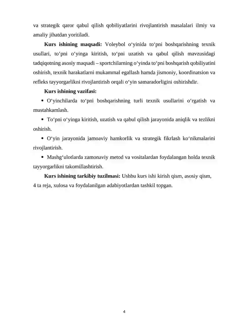Voleybol o‘yinida to‘pni boshqarishning texnik usullari, to‘pni o‘yinga kiritish, to‘pni uzatish va qabul qilish 3