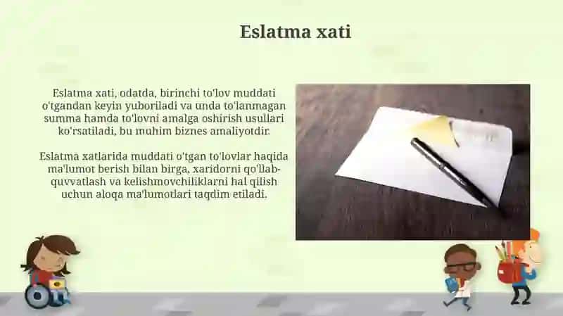 Eslatma xati 3