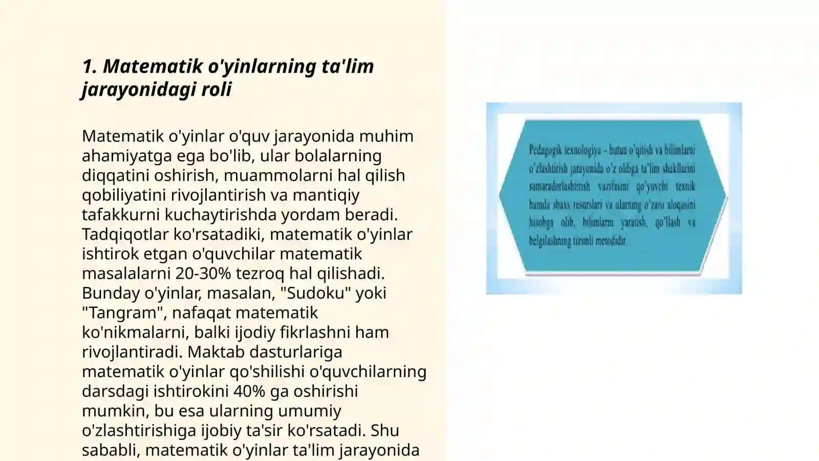 Matematik òyinlarning pedagogik ahamiyati 3