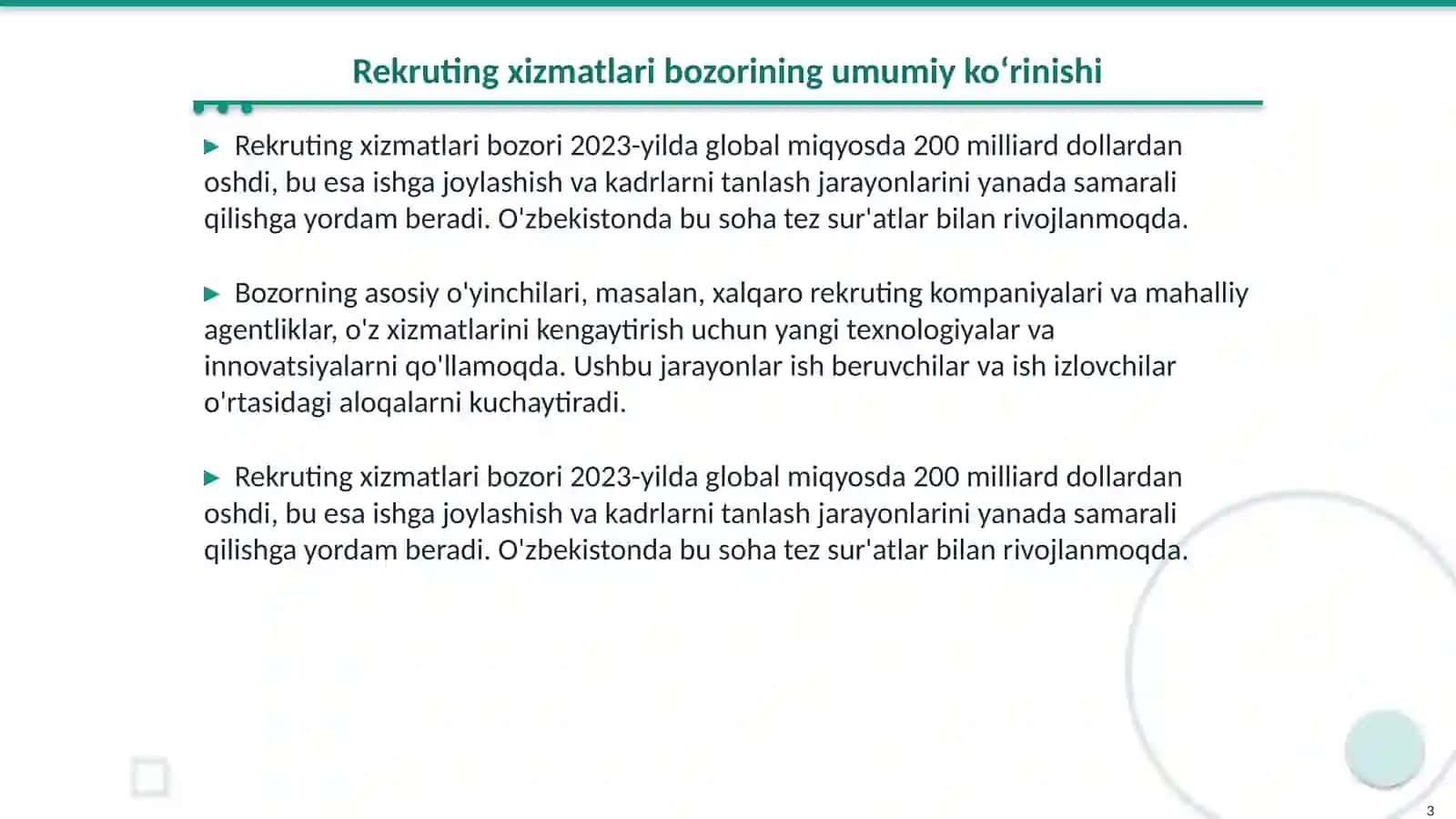 Rekruting xizmatlari bozorida marketing tadqiqotlarini o‘tkazish uslubiyati 3