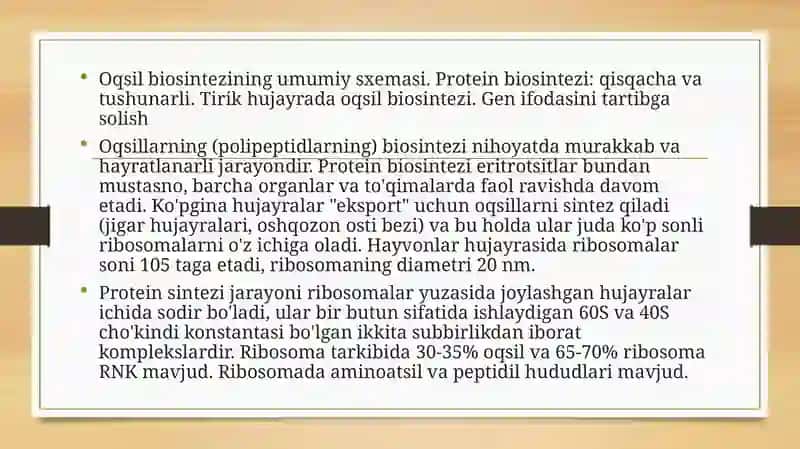 Oqsil biosintezi ingibitorlari 3