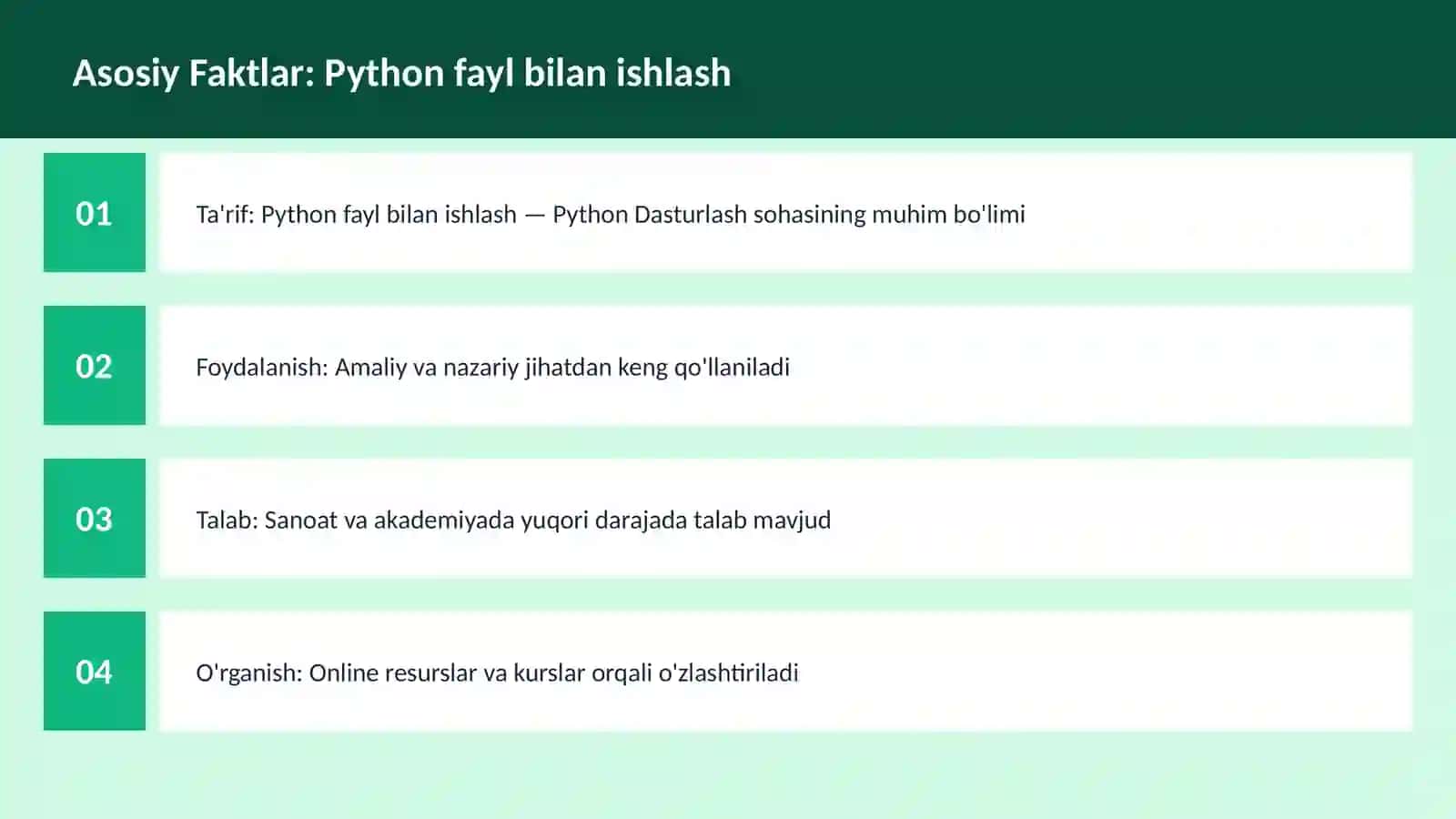 Python fayl bilan ishlash 3