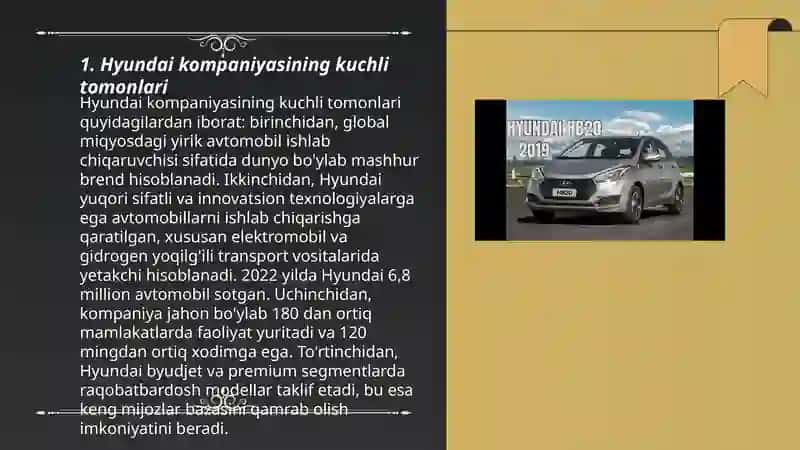 Hyundai kompaniyadi swot taxlili 3
