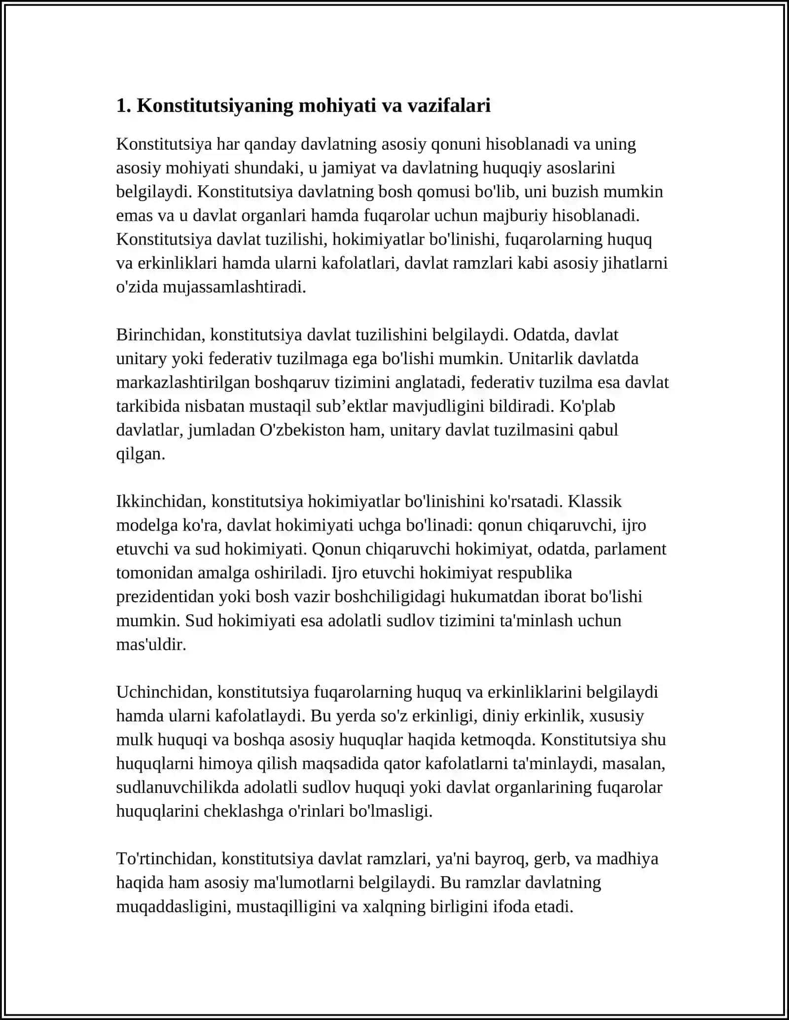 OʻZBEKISTON RESPUBLIKASI KONSTITUTSIYASI TUSHUNCHALARI 3