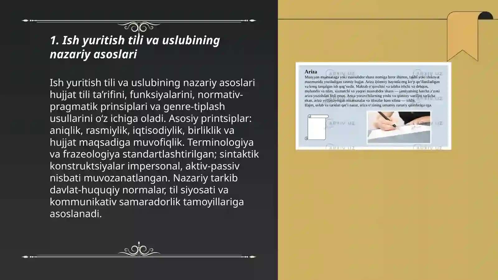 Ish yuritish tili va uslubi 3