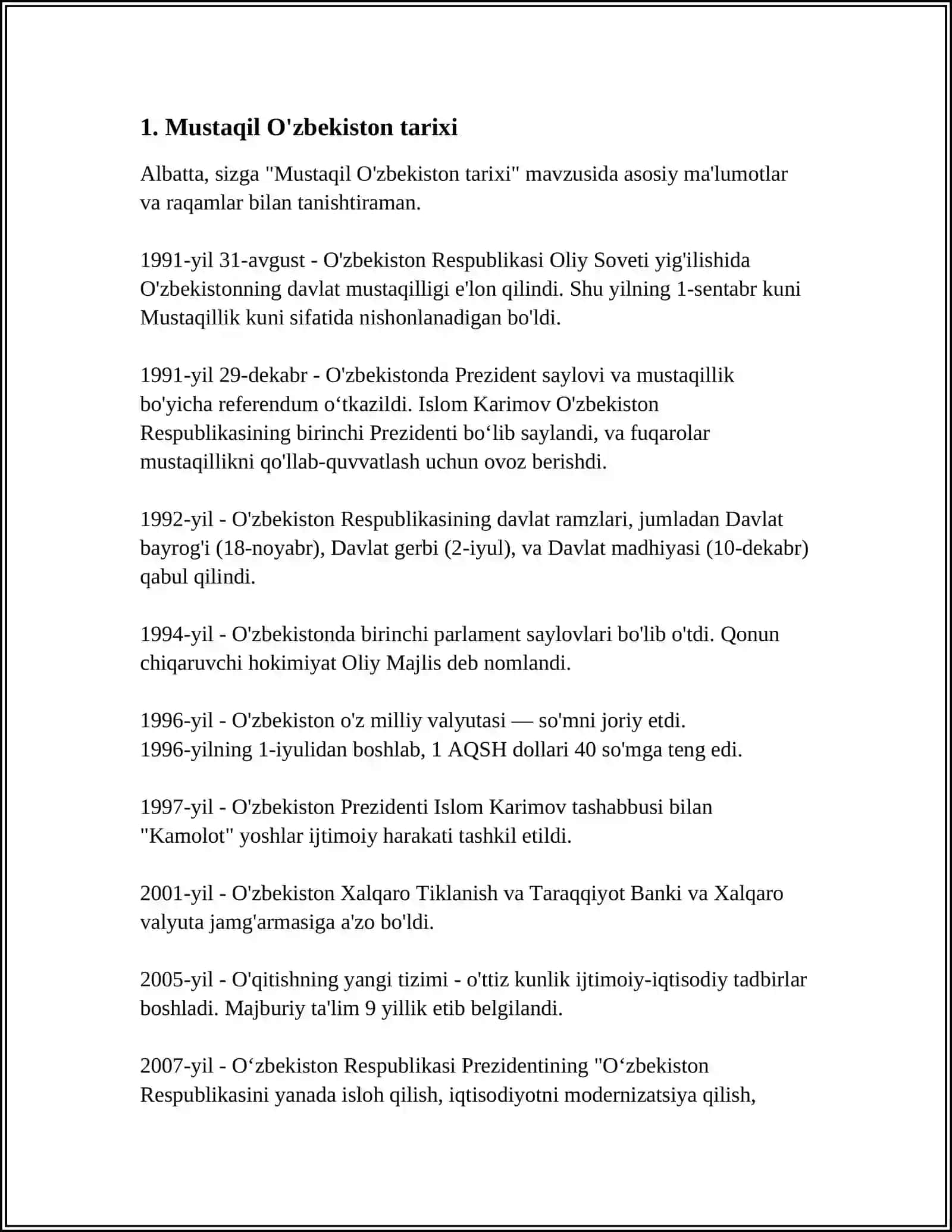 MUSTAQIL O'ZBEKISTONDA HOKIMIYATLAR BO'LINISHI PRINSIPI 3