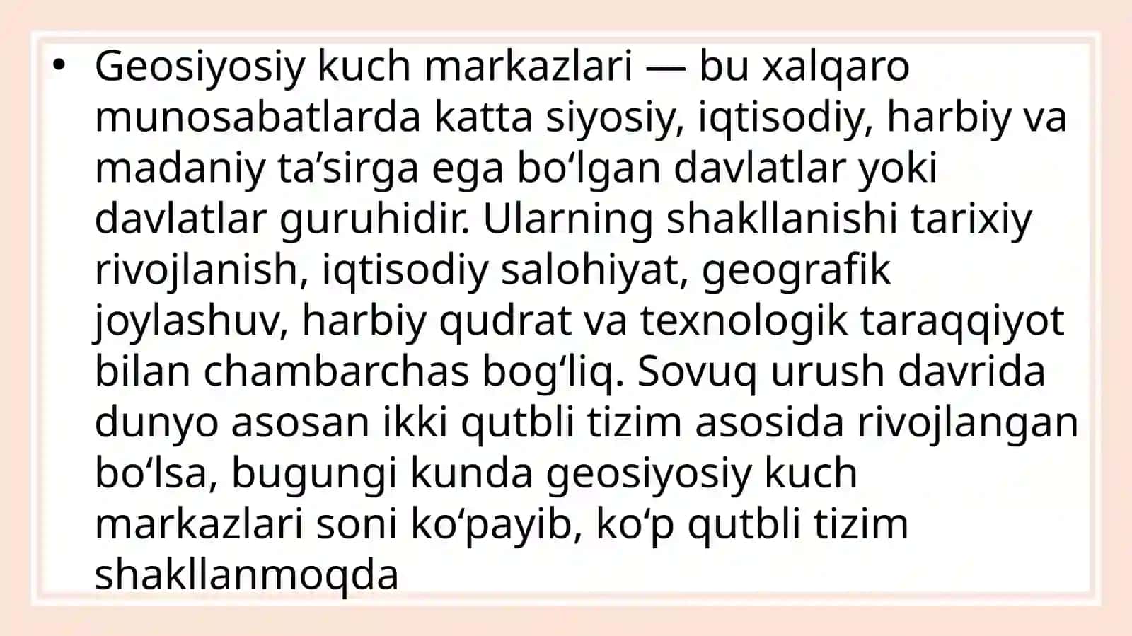 Geosiyosiy kuch markazlarining zamonaviy taqsimotini baholash 3