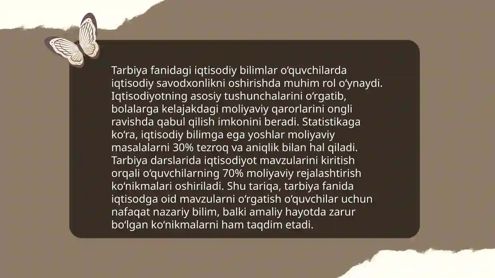 Tarbiya fanini öqitish jarayonida öquvchilarda iqtisodiy kompitensiyani shakllantirish yöllari 3