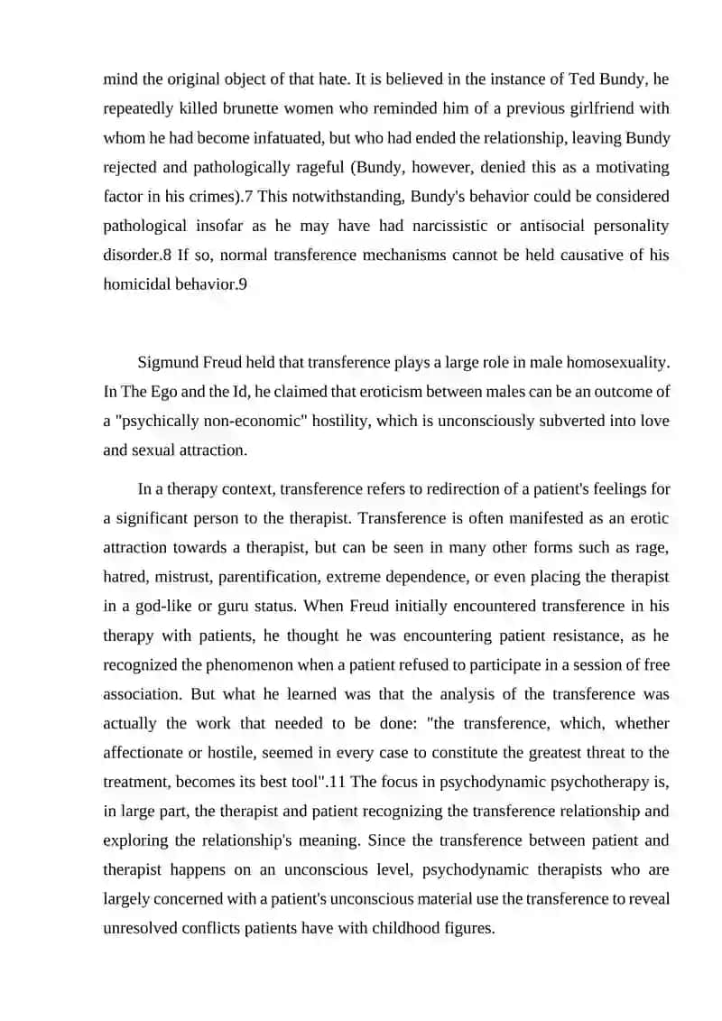 Transference and Inference 3
