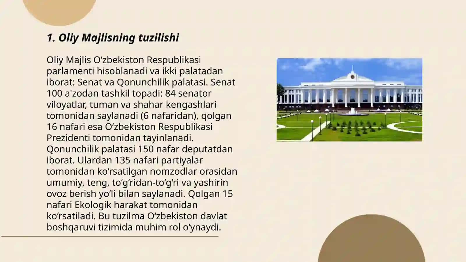 Oliy Majlisning tuzilishi 3