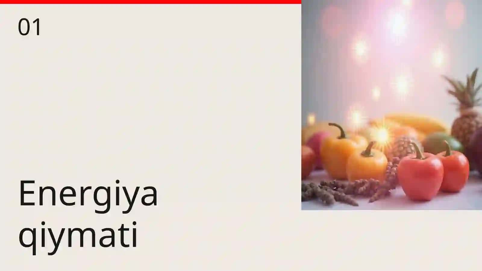 Oziq-ovqat mahsulotlarining energetik qiymatini aniqlash 3