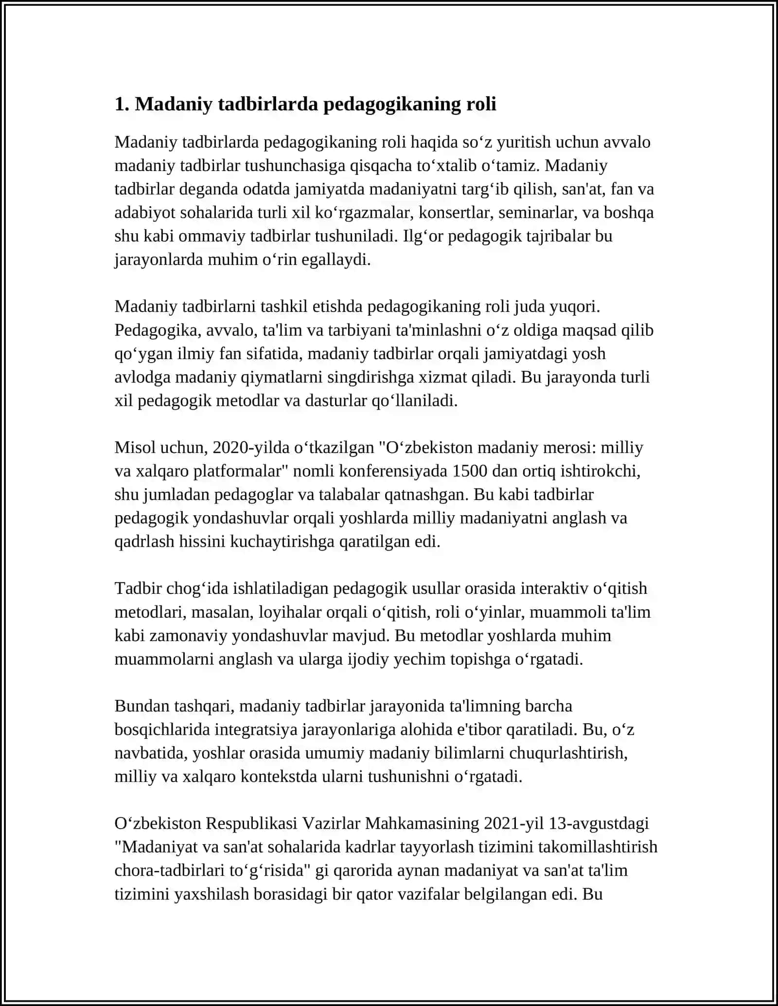 MADANIY TADBIRLARDA PEDAGOGIK ASPEKTLAR 3