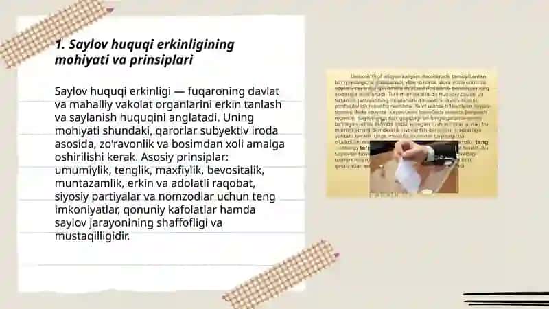 Saylov huquqi erkinligi 3