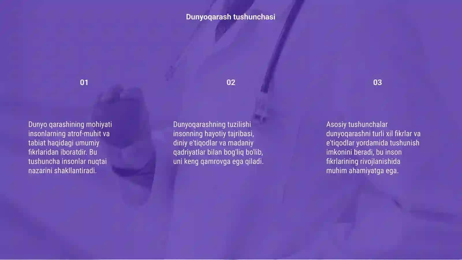 Dunyo qarashnining mohiyati tuzilishi va asosiy tushunchalari 3