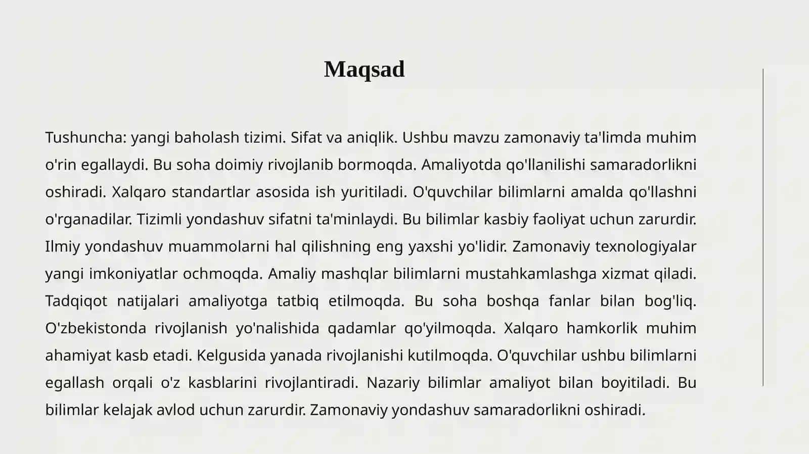 Baholash yangi tizimi 3