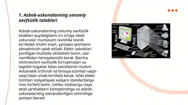 Birlamchi ozgartkichlar va tanlovchi qurilmalarni montaj qilishda mehnat xavfsizligi talablari 3