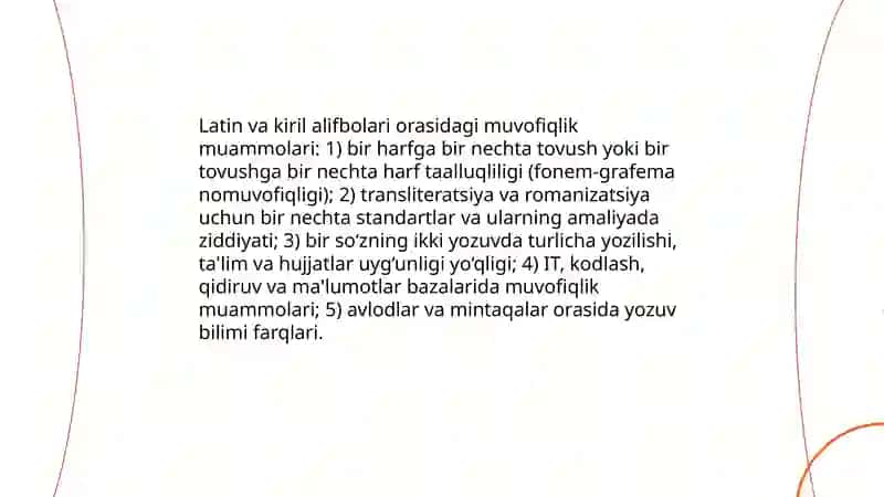 Oʻzbek alifbosining bugungi kundagi muammolari 3