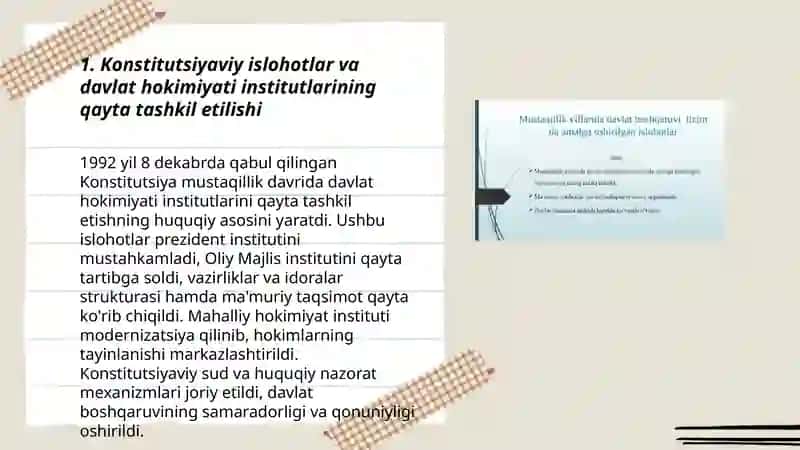 Konstitutsiyaviy islohotlar va davlat hokimiyati institutlarining qayta tashkil etilishi 3