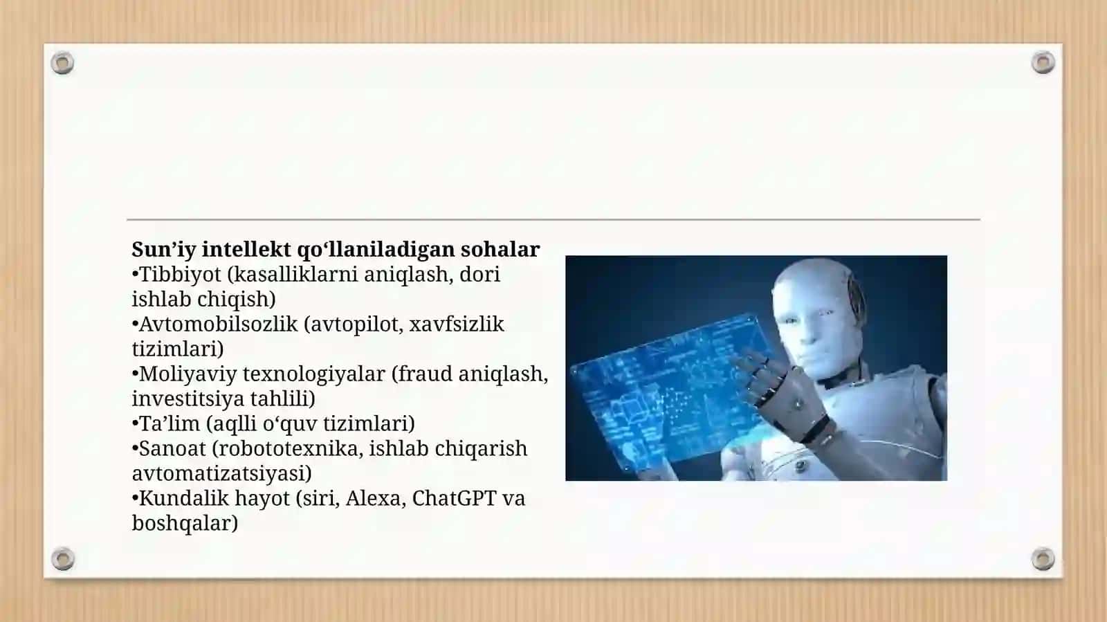 Sun`iy intellect texnologiyalaridan ta`lim jarayonlarida foydalanish 3