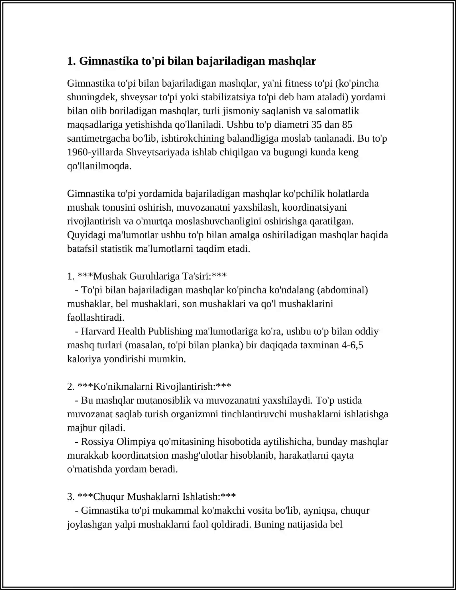 GIMNASTIKA BUYUMLARI BILAN BAJARILADIGAN MASHIQLAR 3